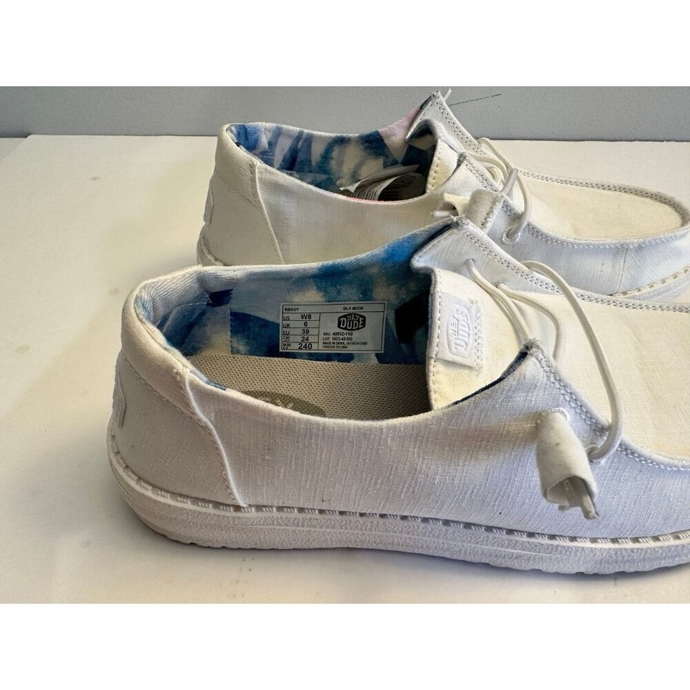 Hey Dude Wendy Slip On Casual Shoe - Silk Moon | 40052-1K6 Size 8.0 - Picture 9 of 10
